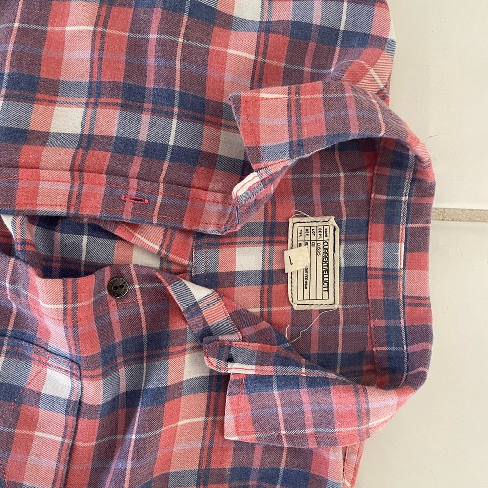 Red and Blue Plaid Men's Shirt